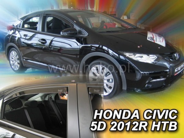 Ανεμοθραύστες Heko για Honda Civic IX hatchback (2012-2016) - 4 τμχ. εμπρός και πίσω