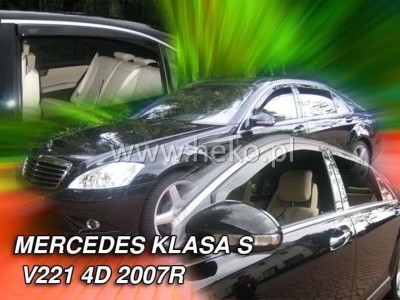 Ανεμοθραύστες Heko για Mercedes S-Class W221 (2007-2013) sedan (μακρύ) - 4 τμχ. εμπρός και πίσω