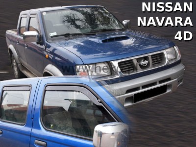 Ανεμοθραύστες Heko για Nissan Navara / Pick Up (2001-2005) 4 πορτο - 4 τμχ. εμπρός και πίσω