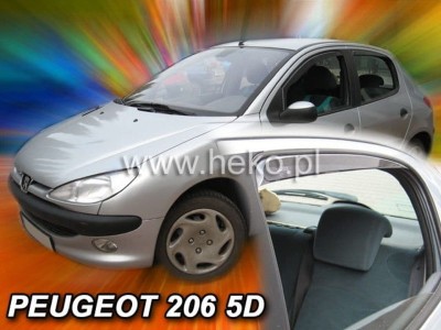Ανεμοθραύστες Heko για Peugeot 206 hatchback - 4 τμχ. εμπρός και πίσω