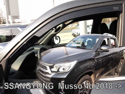 Ανεμοθραύστες Heko για Ssangyong Musso (2018+) sedan - 2τμχ. εμπρός