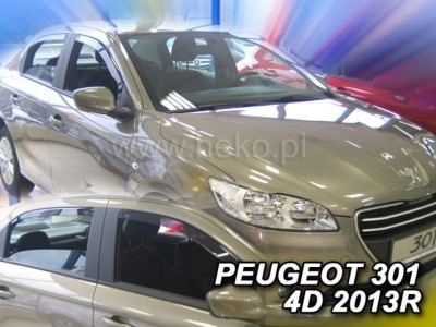 Ανεμοθραύστες Heko για Peugeot 301 (2013-2021) sedan - 4 τμχ. εμπρός και πίσω
