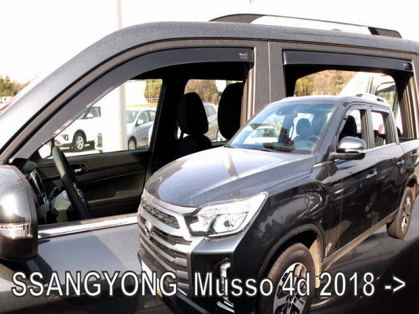 Ανεμοθραύστες Heko για Ssangyong Musso (2018+) sedan - 4τμχ. εμπρός και πίσω