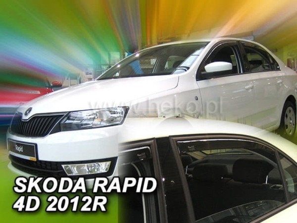 Ανεμοθραύστες Heko για Skoda Rapid liftback (2012+) 5 πορτο - 4 τμχ εμπρός και πίσω Ανεμοθραύστες Heko για Skoda Rapid liftback (2012+) 5 πορτο - 4 τμχ εμπρός και πίσω