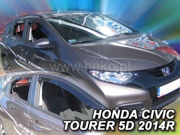 Ανεμοθραύστες Heko για Honda Civic IX Tourer (2012-2016) - 4 τμχ. εμπρός και πίσω Ανεμοθραύστες Heko για Honda Civic IX Tourer (2012-2016) - 4 τμχ. εμπρός και πίσω