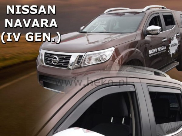 Ανεμοθραύστες Heko για Nissan Navara D23 (2014+) 4 πορτο - 4 τμχ. εμπρός και πίσω Ανεμοθραύστες Heko για Nissan Navara D23 (2014+) 4 πορτο - 4 τμχ. εμπρός και πίσω
