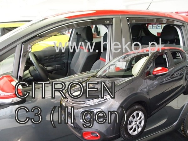 Ανεμοθραύστες Heko για Citroen C3 ΙΙI (2017+) 5 πορτο - 4 τμχ. εμπρός και πίσω Ανεμοθραύστες Heko για Citroen C3 ΙΙI (2017+) 5 πορτο - 4 τμχ. εμπρός και πίσω