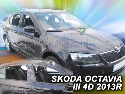 Ανεμοθραύστες Heko για Skoda Octavia III liftback (sedan) (2013-2019) - 4 τμχ εμπρός και πίσω Ανεμοθραύστες Heko για Skoda Octavia III liftback (sedan) (2013-2019) - 4 τμχ εμπρός και πίσω