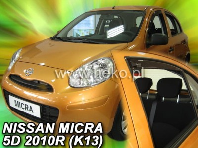 Ανεμοθραύστες Heko για Nissan Micra K13 (2010-2017) 5 πορτο - 4 τμχ. εμπρός και πίσω