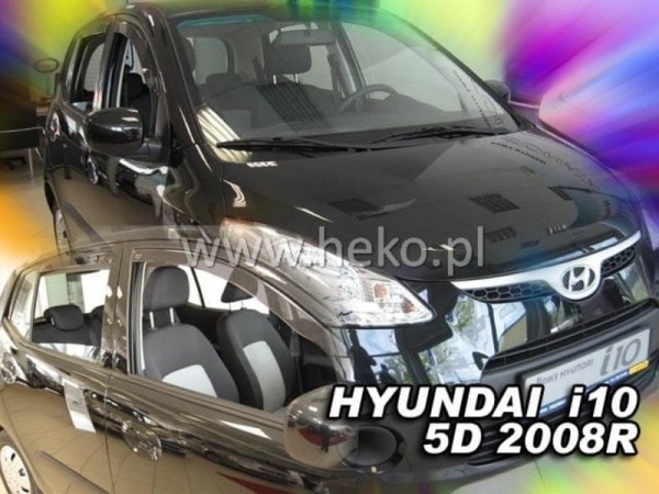 Ανεμοθραύστες Heko για Hyundai i10 I (2008-2013) 5 πορτο - 4 τμχ. εμπρός και πίσω