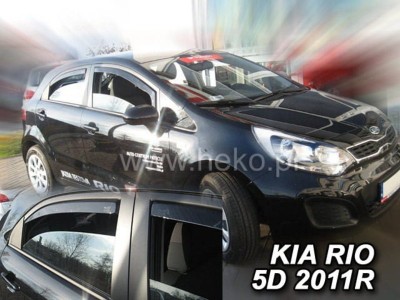 Ανεμοθραύστες Heko για Kia Rio III (2011-2017) hatchback - 4 τμχ. εμπρός και πίσω Ανεμοθραύστες Heko για Kia Rio III (2011-2017) hatchback - 4 τμχ. εμπρός και πίσω