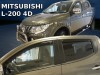 Ανεμοθραύστες Heko για Mitsubishi L-200 (2015-2019) Double Cab 4 πορτο - 4 τμχ. εμπρός και πίσω
