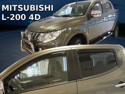 Ανεμοθραύστες Heko για Mitsubishi L-200 (2015-2019) Double Cab 4 πορτο - 4 τμχ. εμπρός και πίσω