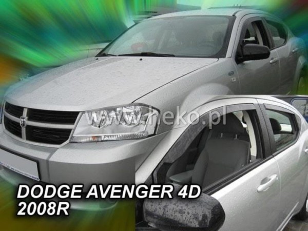 Ανεμοθραύστες Heko για Dodge Avenger (2008-2014) sedan - 4 τμχ. εμπρός και πίσω