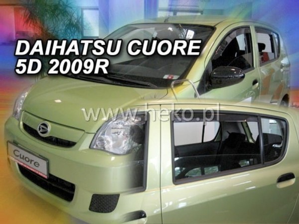 Ανεμοθραύστες Heko για Daihatsu Coure VII (2007+) 5 πορτο - 4 τμχ. εμπρός και πίσω