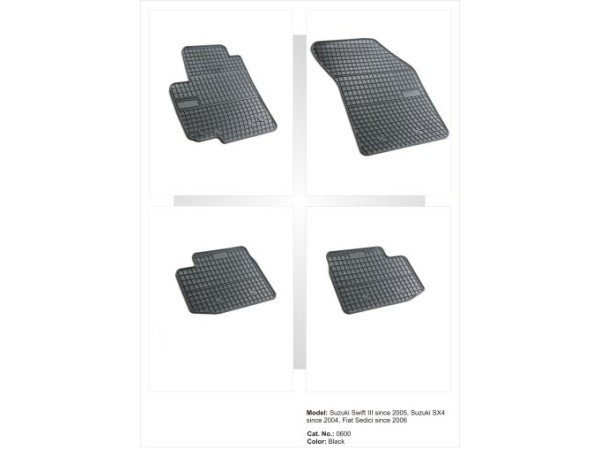 Λαστιχένια πατάκια Frogum για SUZUKI Swift / SX4 (2005-2013) / FIAT Sedici (2005-2014) - 4τμχ.