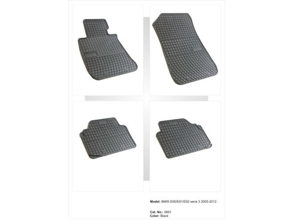 Λαστιχένια πατάκια Frogum για BMW σειρά 3 E90 (2005-2012) - 4τμχ.