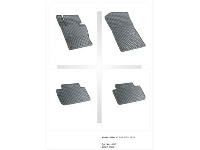 Λαστιχένια πατάκια Frogum για BMW X3 E83 (2003-2010) - 4τμχ.