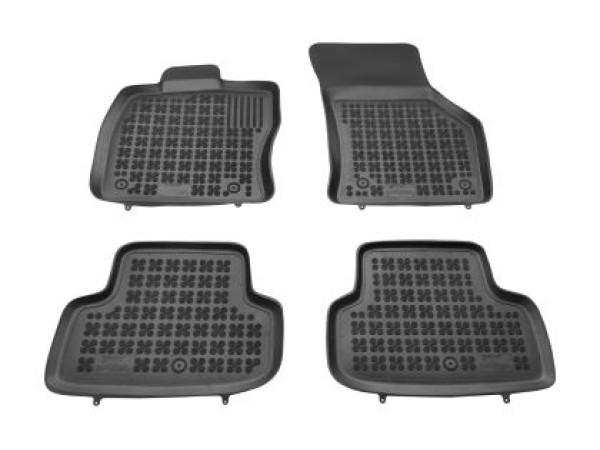 Λαστιχένια πατάκια Rezaw-Plast για AUDI A3 8V Sedan / Sportback (2012-2020) / Volkswagen Golf 7 (2012-2019) / Golf 8 Hatchback (2019+) TSI, TDI, χωρίς 4χ4 - τύπου σκαφάκι - 4τμχ.