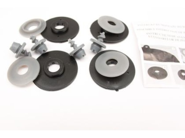 Λαστιχένια πατάκια Rezaw-Plast για VW Golf 5 / 6 / VW Jetta / Seat Leon (2004-2012) / VW Scirocco / Skoda Octavia 2 (2004-2013) - τύπου σκαφάκι - γκρι - 4τμχ.