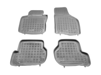 Λαστιχένια πατάκια Rezaw-Plast για VW Golf 5 / 6 / VW Jetta / Seat Leon (2004-2012) / VW Scirocco / Skoda Octavia 2 (2004-2013) - τύπου σκαφάκι - γκρι - 4τμχ.