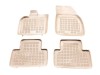 Λαστιχένια πατάκια Rezaw-Plast για Volvo S40 / V50 / C30 (2004-2012) - τύπου σκαφάκι - μπεζ - 4τμχ.