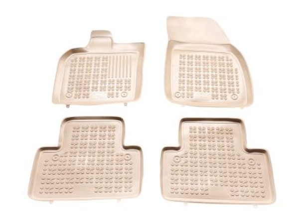 Λαστιχένια πατάκια Rezaw-Plast για Volvo S40 / V50 / C30 (2004-2012) - τύπου σκαφάκι - μπεζ - 4τμχ.
