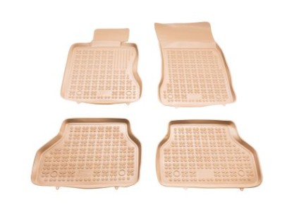 Λαστιχένια πατάκια Rezaw-Plast για BMW σειρά 5 E60 / E61 (2002-2009 - τύπου σκαφάκι - μπεζ - 4τμχ.