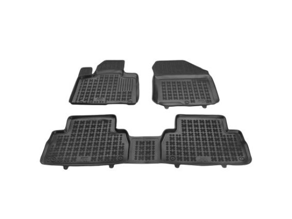 Λαστιχένια πατάκια Rezaw-Plast για Hyundai Santa Fe (2018+) - τύπου σκαφάκι - 3τμχ.