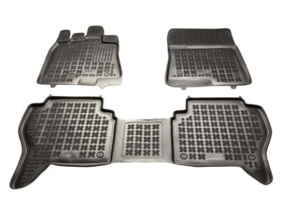 Λαστιχένια πατάκια Rezaw-Plast για Mitsubishi Pajero (2006+) - τύπου σκαφάκι - 3τμχ.