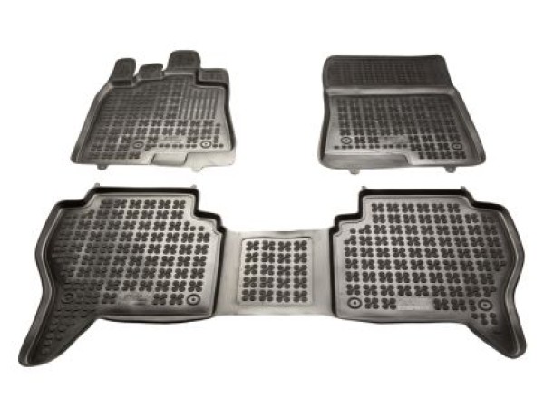 Λαστιχένια πατάκια Rezaw-Plast για Mitsubishi Pajero (2006+) - τύπου σκαφάκι - 3τμχ.