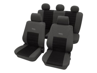 Κάλυμμα καθισμάτων Petex "Active Sports" - μαύρο - γκρι - 11 τμχ. - πολυεστέρα