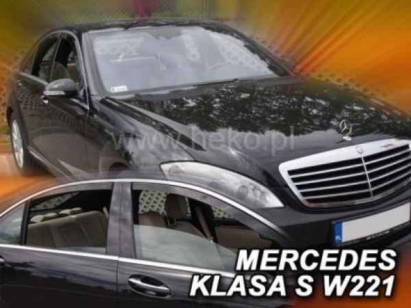 Ανεμοθραύστες Heko για Mercedes S-Class W221 (2005-2013) sedan (κοντό) - 4 τμχ. εμπρός και πίσω
