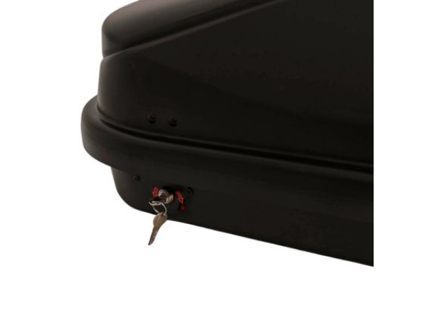 Μπαγκαζιέρα οροφής Junior Easy 132x78x36cm με μονόπλευρο άνοιγμα και κλειδί, 320 λίτρα - μαύρη