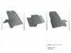 Λαστιχένια πατάκια Frogum για Ford Transit / Ford Custom (2012+) / Tourneo (2014+) - 3τμχ.