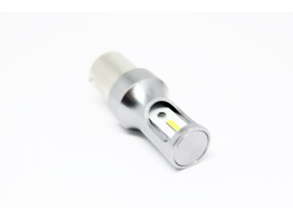 Led λάμπα BA15S με 2 1860 chip super bright led με Canbus μονού φωτισμού λευκή - 1τμχ.