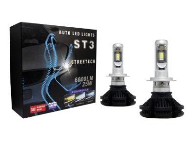Led λάμπες Η7 για μεσαία ή μεγάλα φώτα 12000 lumen , 25 Watt - X3 6000K - 2τμχ.