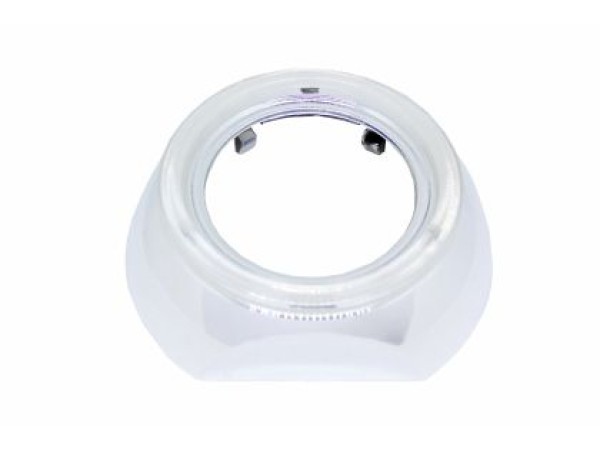Καπάκι για προτζέκτορες Morimoto Mini 2.5'' - ημικύκλιο D=13 cm - χρωμίου με χώρο για angel eyes