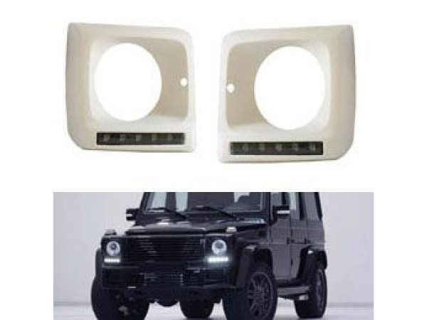 Led φώτα ημέρας για Mercedes W461 / W463 G-CLASS (1989-2010) - γκρι με φιμέ φώτα ημέρας