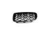 Μάσκα για BMW F30 (2011+) - γυαλιστερή - Diamond Design - χρωμίου/μαύρη - 2τμχ.