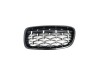 Μάσκα για BMW F30 (2011+) - γυαλιστερή - Diamond Design - χρωμίου/μαύρη - 2τμχ.