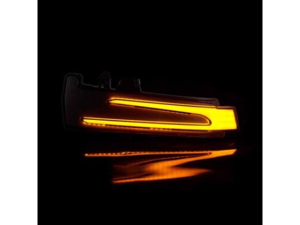 Τρεχούμενα led φλας για καθρέφτες για Mercedes A-class W176, B-Class W246, E-Class W212, C-Class W204, CLA, GLA X156, GLK X204, S-Class W221 (2009-2013), CLS W218 (2010-2018) - φιμέ με τρεχούμενο φλας - σετ 2τμχ.