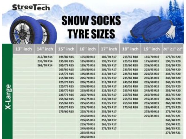 Χιονοκουβέρτες Streetech Pro Series - λευκό χρώμα - μέγεθος XL - σετ 2τμχ.