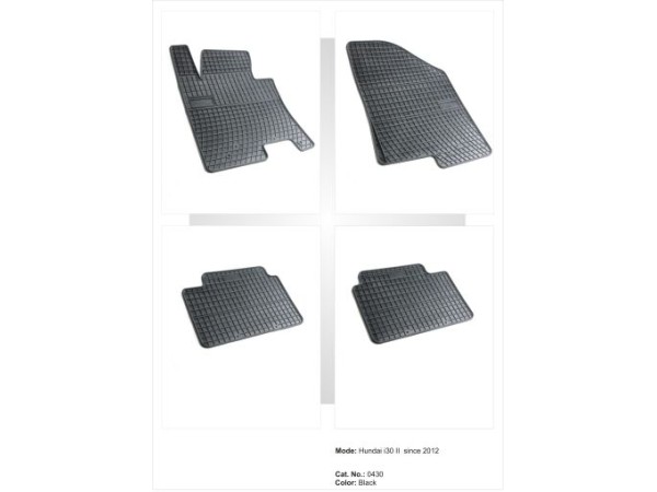 Λαστιχένια πατάκια Frogum για Hyundai i30 (2012-2016) - 4τμχ.