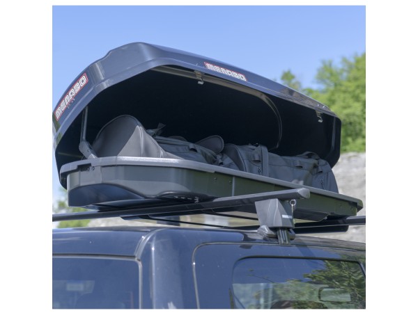 Μπαγκαζιέρα οροφής Menabo Satellite 330 Black, Max 50kg, 1399x347x780mm