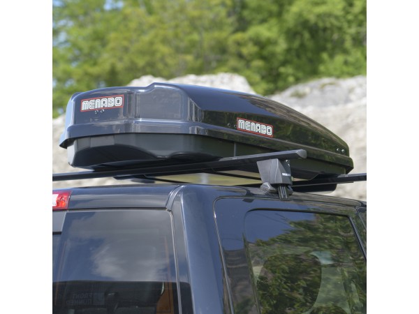 Μπαγκαζιέρα οροφής Menabo Satellite 330 Black, Max 50kg, 1399x347x780mm