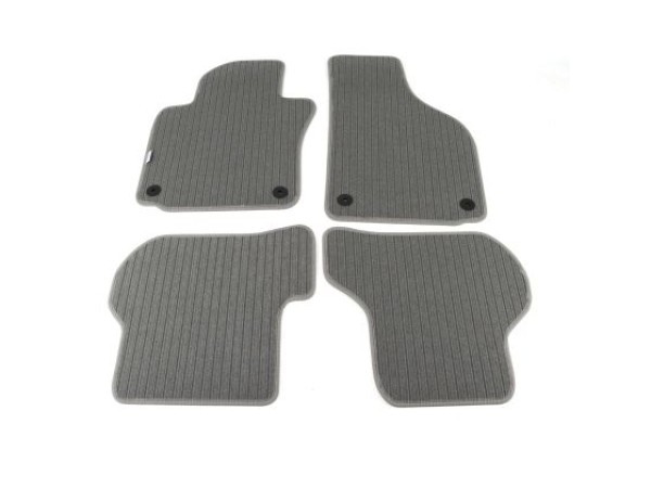 Πατάκια μοκέτα Petex για Vw Golf 5 / Golf 6 / Jetta (2005-2011) γκρι με στρόγγυλα κουμπώματα - 4τμχ.