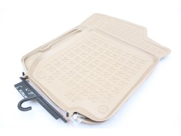 Λαστιχένια πατάκια Rezaw-Plast για Wv Golf 4 / Wv Bora / VW Beetle / VW Jetta / Skoda Octavia 1 (1997-2010) / Seat Leon και Toledo (1999-2005) - τύπου σκαφάκι - μπεζ - 4τμχ.