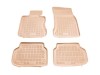 Λαστιχένια πατάκια Rezaw-Plast για BMW σειρά 7 F01 (2008-2015) - τύπου σκαφάκι - μπεζ - 4τμχ.