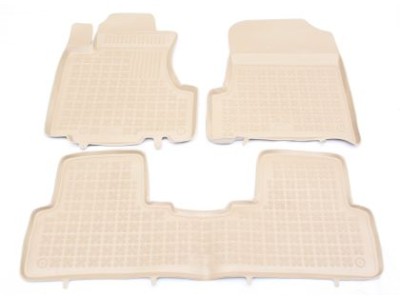 Λαστιχένια πατάκια Rezaw-Plast για BMW X5 E53 (1999-2006) - τύπου σκαφάκι - μπεζ - 3τμχ.